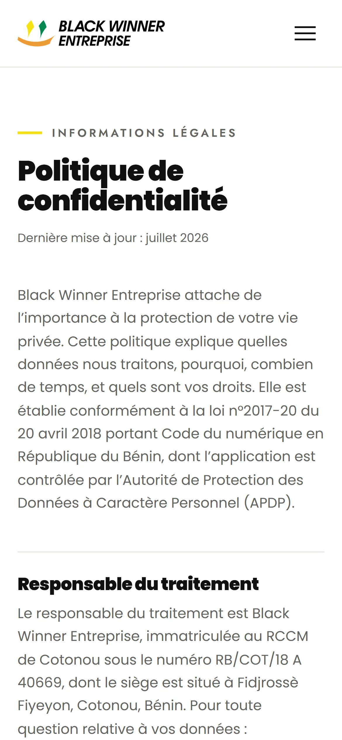 Politique de confidentialité sur téléphone