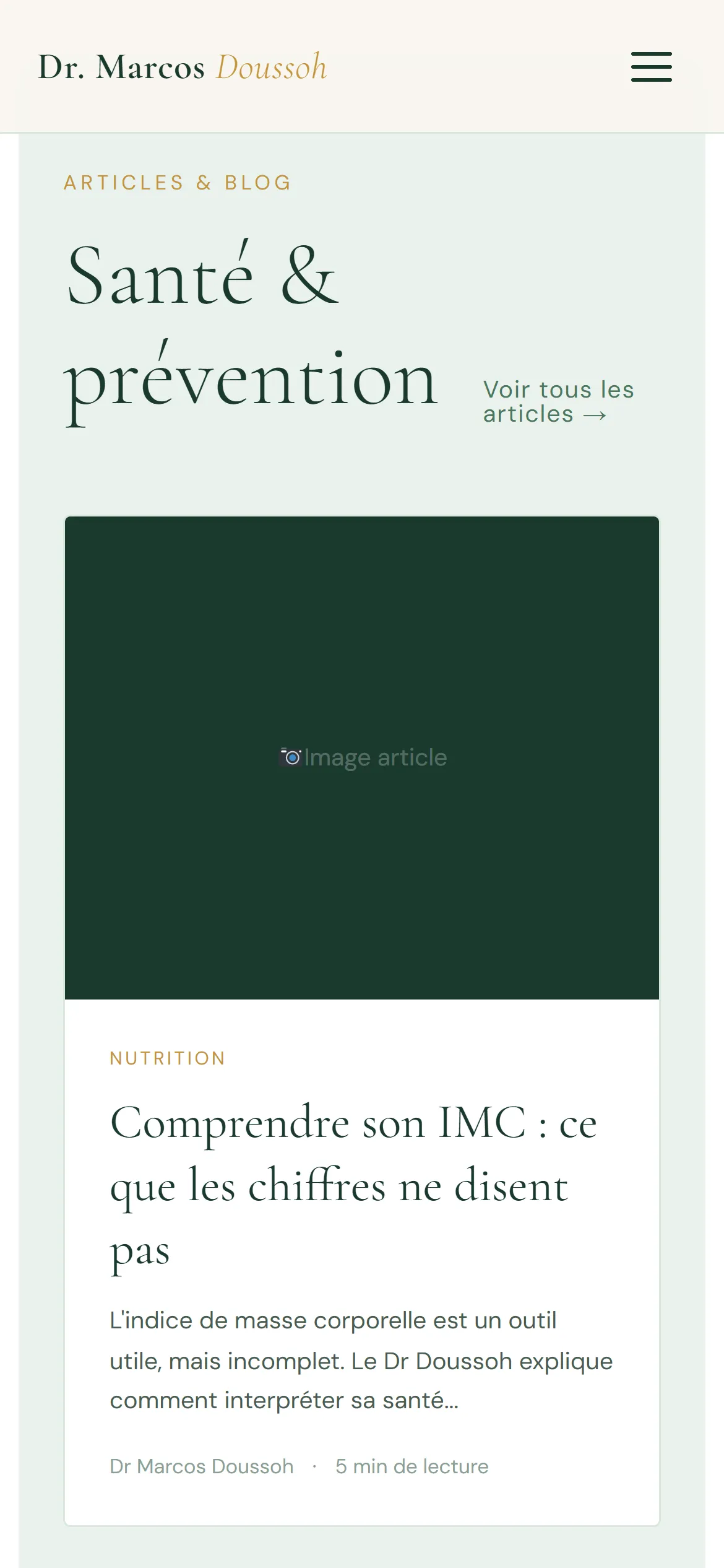 Articles et blog en version mobile