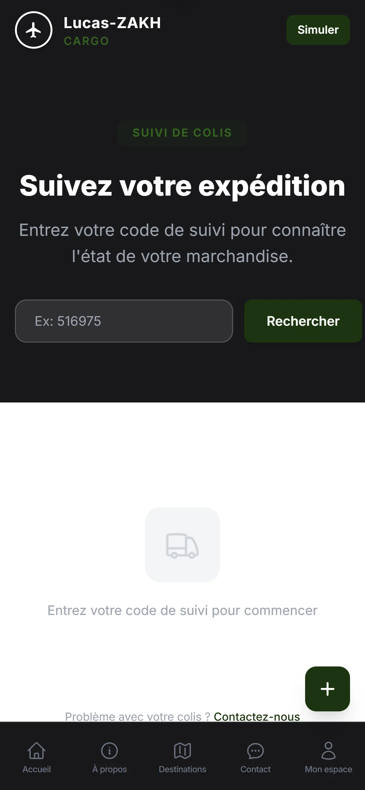 Suivi de colis en version mobile
