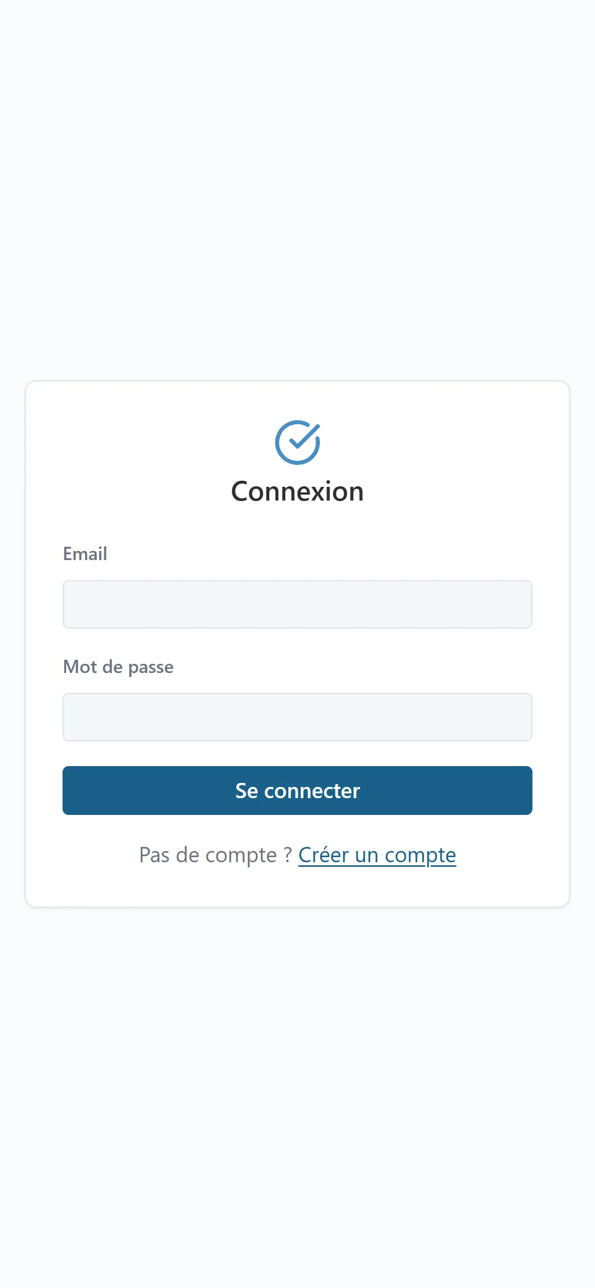 Connexion sur mobile