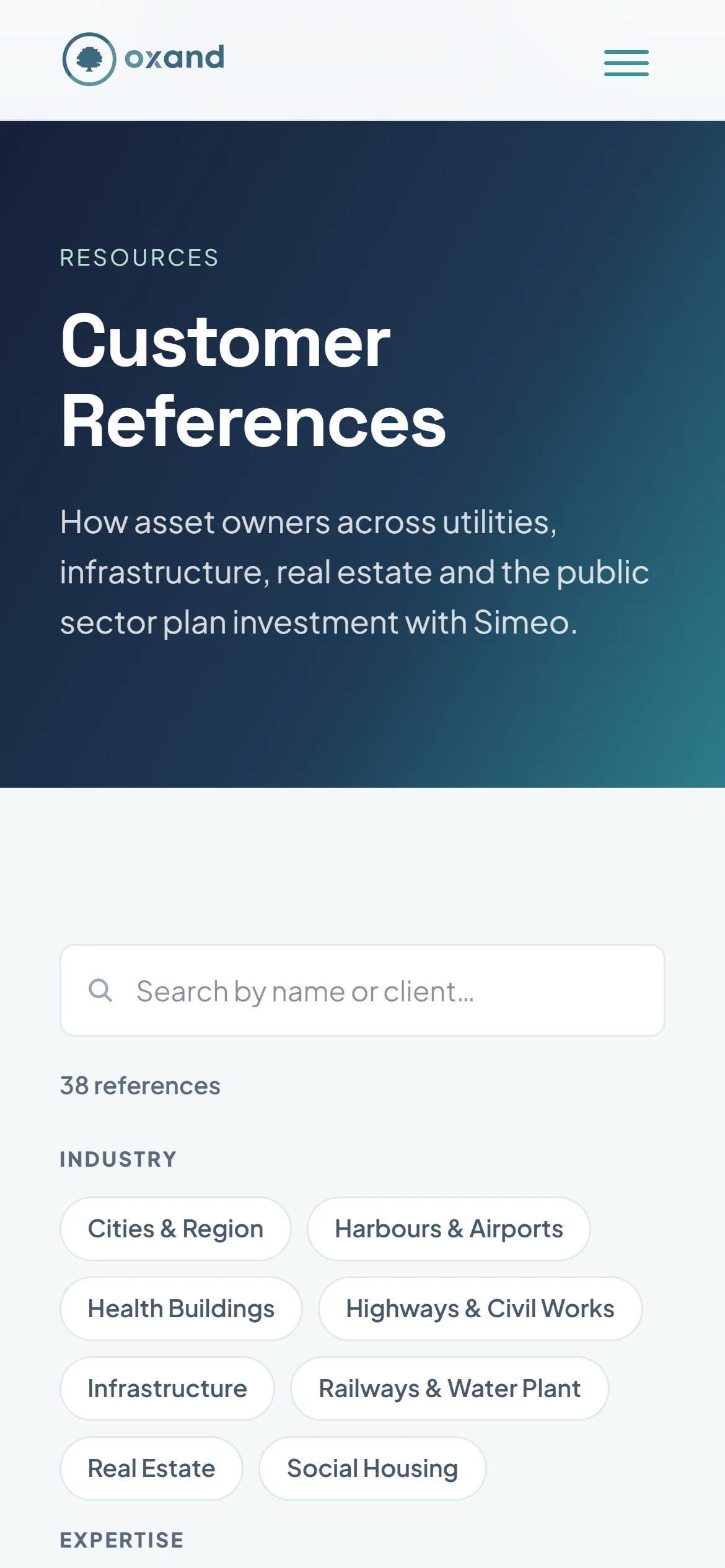 Site actuel, cas clients sur téléphone