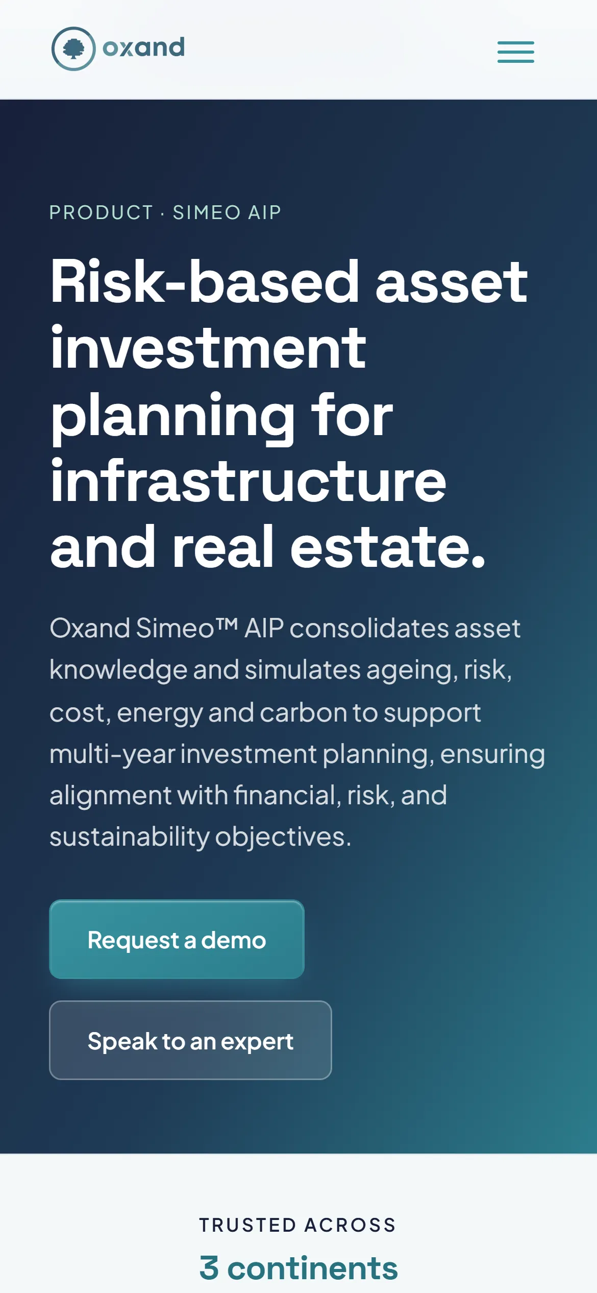 Site actuel, plateforme Simeo sur téléphone