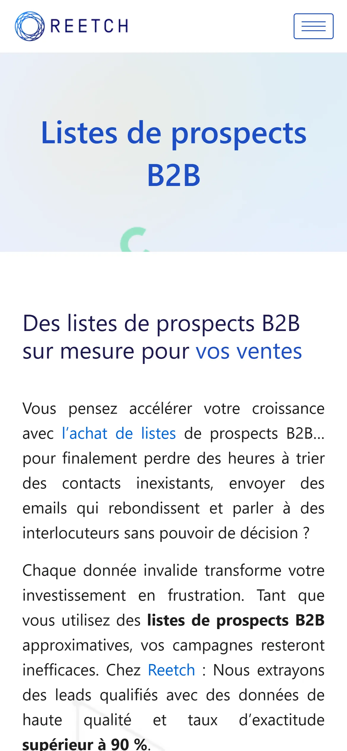 Listes de prospects sur téléphone.